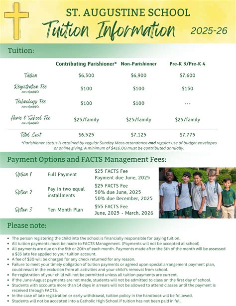 Tuition Information - St. Augustine School - Providence, RI