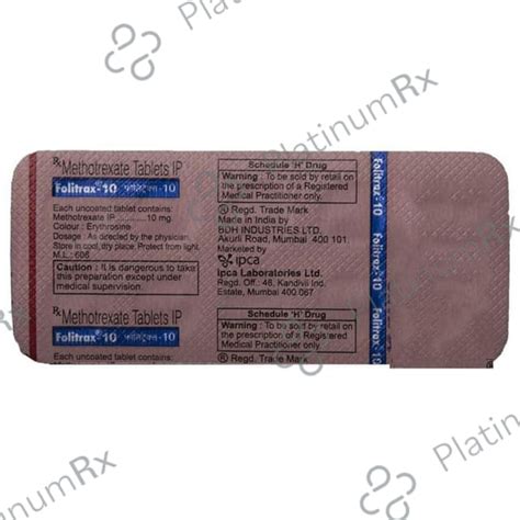 Folitrax 10mg Tablet 10s | Uses, Price & Substitutes