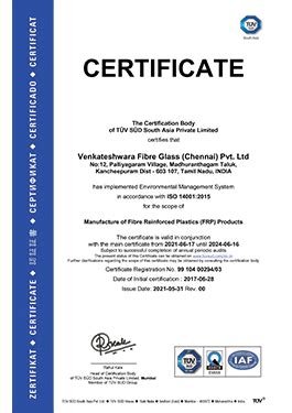 Certificates - Venkateshwara Fibre Glass