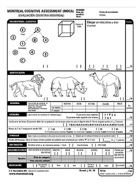 Moca Test Online 的图像结果