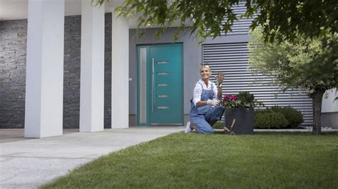 Turquoise front door » amazing luxury door designs | PIRNAR