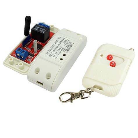 12V One Channel 315MHz RF Switch with 2-Key White Remote