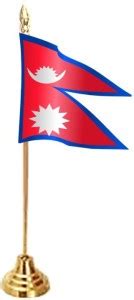 UNIQ Staircase Style Flag - Nepal Rectangle Table Miniature Flag Price ...