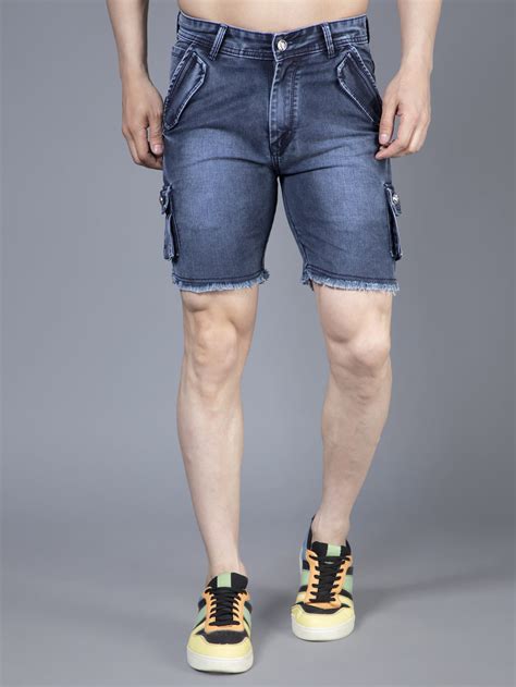 Designer Mens Denim Shorts in India | Men Cargo Shorts In India – Shio.in