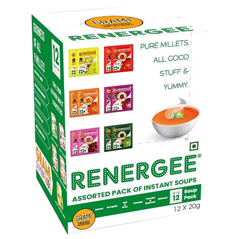 Grami Superfoods Renergee 9 Millets Instant Assorted Soup – Each Pack ...
