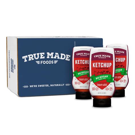 True Made Foods No Sugar Added Ketchup (17oz, 3 Pack) - Walmart.com