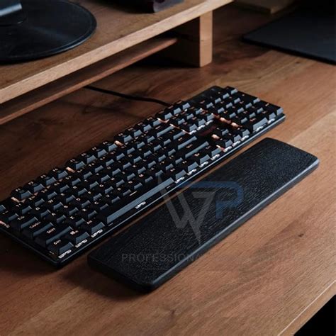 Professional Wood Craft Black Keyboard Wrist Rest Support for ...