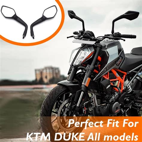 Right & Left Rearview Mirrors For KTM Duke 125/250/ 200/390, KTM RC 125 ...