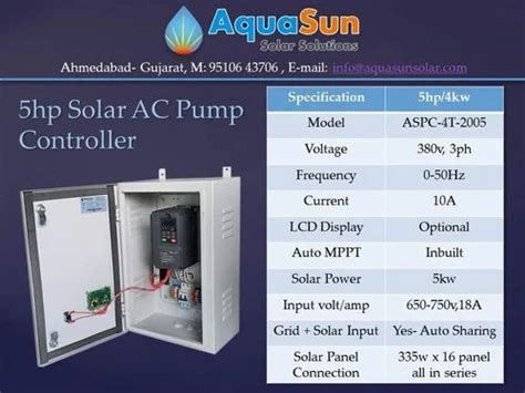 Solar Pump Controller - 1 Hp Dc Solar Pump Controller Manufacturer from ...