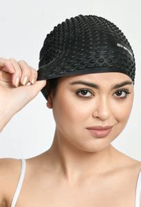 SHIFTER Swimming cap Bubble Cap for Long Hair Men Women Extra Stretch ...