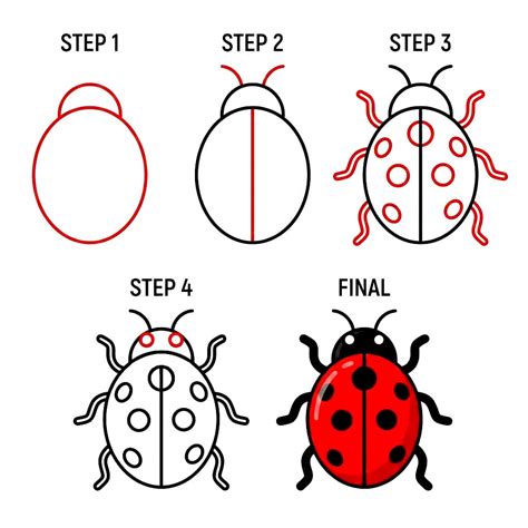 9+ Easy Ladybug Drawing Ideas - Drawing Photos