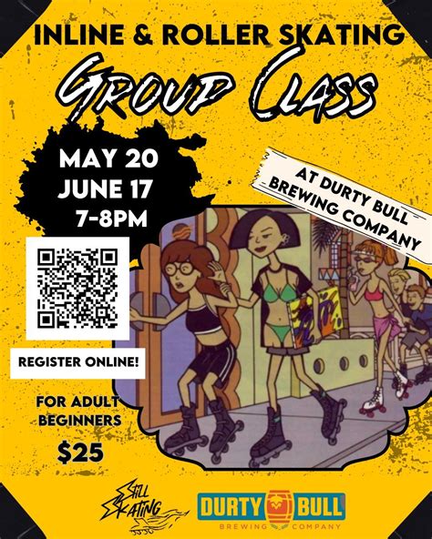 We Still Skating Adult Skate Class, Durty Bull Brewing Company, Durham ...