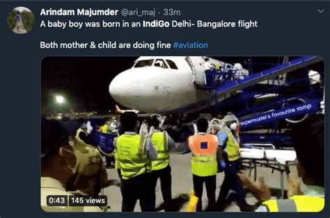 Baby boy born on Bengaluru-bound IndiGo flight; crew gets applause ...