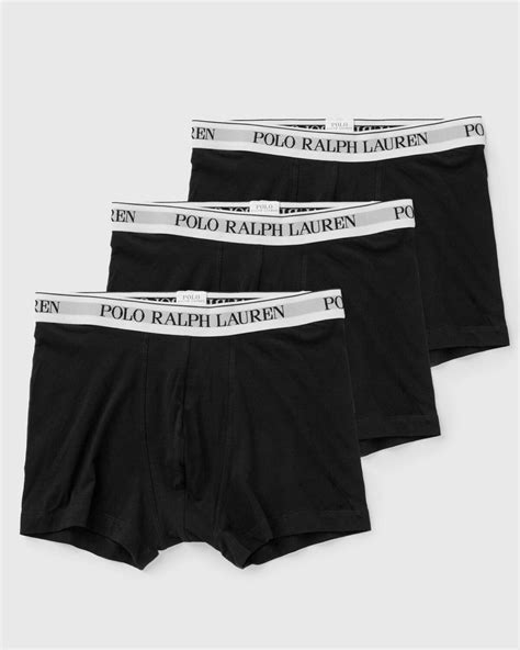 Polo Ralph Lauren Classic Stretch Cotton Trunk 3 Pack Black Boxers ...