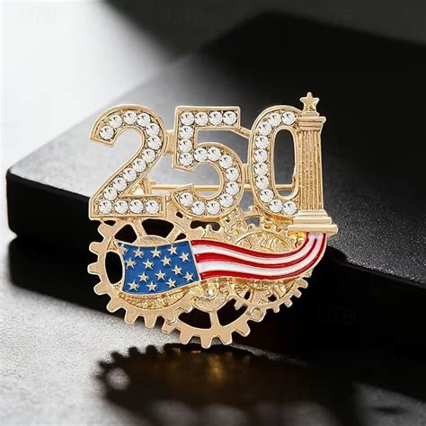 2PCS USA 250th Anniversary Brooch, America's 250th Birthday Patriotic ...