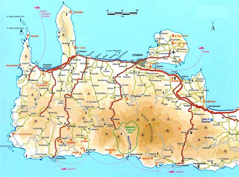 Map of West Crete