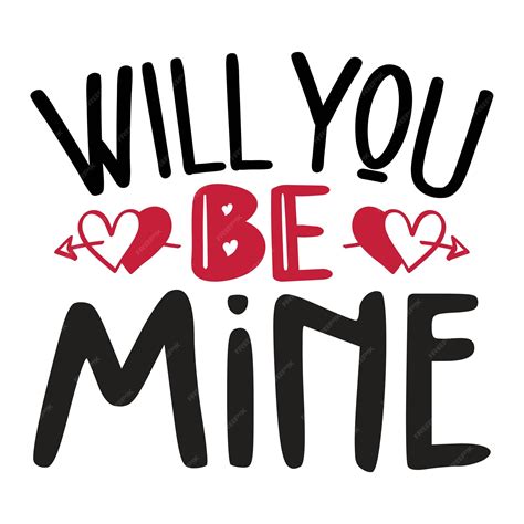 Premium Vector | Will you be mine