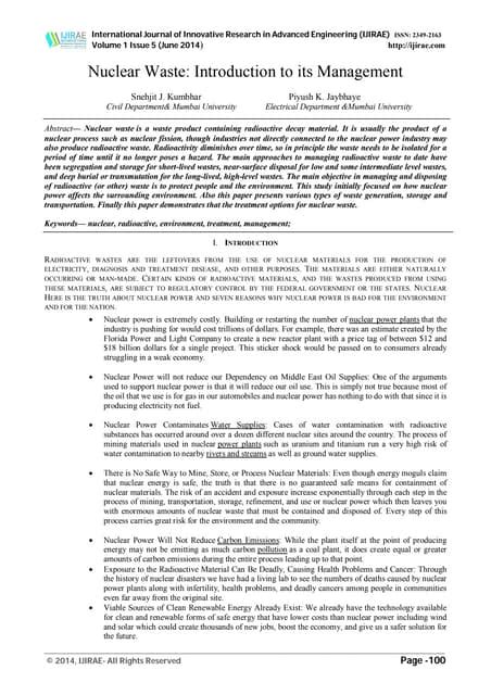 Image result for Radioactive Waste Management Introduction