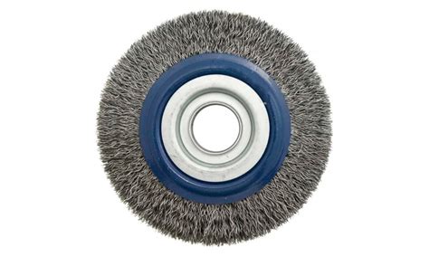 Escova de Aço Carbono Rotativa Circular Ondulada 4" x 1 x 1.1/4" Fio 0 ...