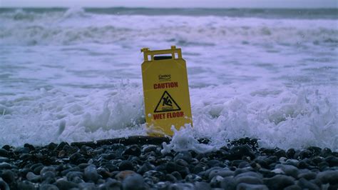 Download wallpaper 3840x2160 sea, foam, sign, stones, caution 4k uhd 16 ...