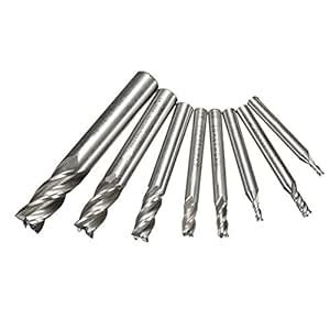 1 Piece HSS 4 Flute End Mill Cutter Straight Shank Milling Cutter Drill ...