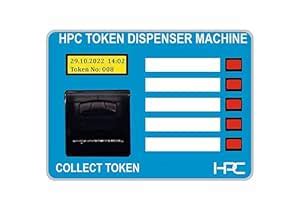 HPC 5 Button/Token Dispenser System/Token Printer Without Battery ...