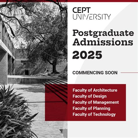 Postgraduate Admissions 2025 Commencing Soon - News - CEPT