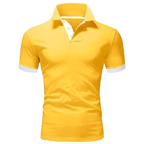 Men's Polo Golf Shirt Casual Sports Classic Short Sleeve Basic Casual ...