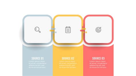 Vertical progress bar featuring 3 arrow-shaped Vector Image