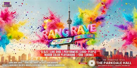 Attend RANG RAVE – TORONTO’S BIGGEST HOLI COLOR RAVE - 2 PM to 7 PM in ...