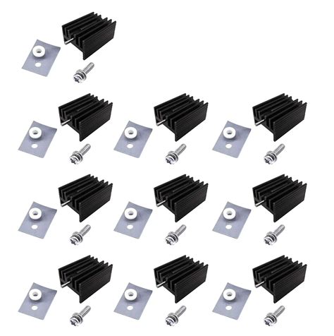 Easycargo 10 packs TO-220 Heatsink + Insulator/Mounting kits (Screw ...