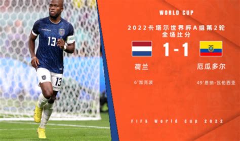 世界杯-荷兰1-1厄瓜多尔 加克波世界波恩纳-瓦伦西亚进球+伤退-速赛体育