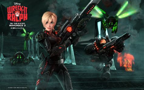 Wreck-It Ralph: Sergeant Calhoun vs Cy-Bugs HD Movie Wallpaper