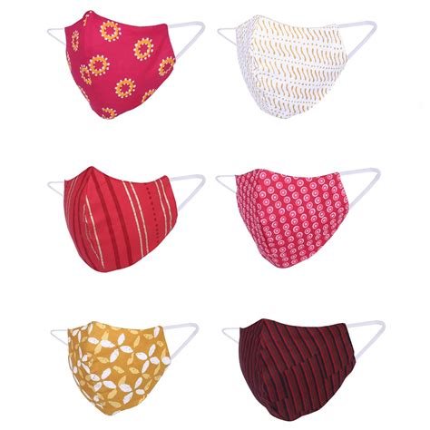 DFR Reversible Reuseable Cloth Masks (Multicolour Without Valve Pack of ...