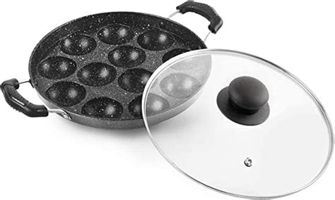 Buy SUNDRY® Luxury Appam Pan Heavy-Weight Non-Stick appe Paniyarakkal ...
