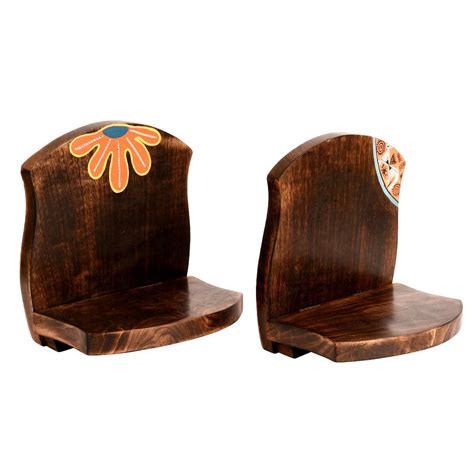 AAKRITI ART CREATIONS Wall Décor Brown Shelf (Set of 2) : Amazon.in ...