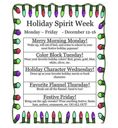 Christmas winter holiday spirit week – Artofit