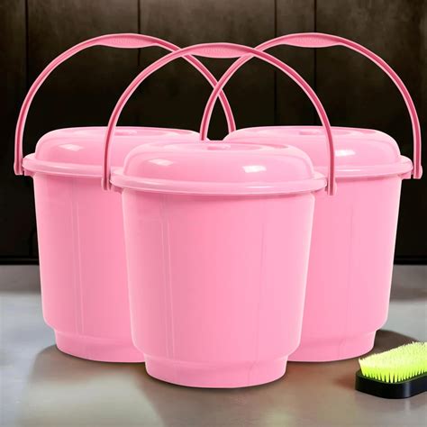 Kuber Industries Pack of 3 Bucket | 18 Liter Bucket for Bathroom ...