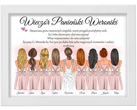 Plakat prezent dla panny młodej na wieczór panieński