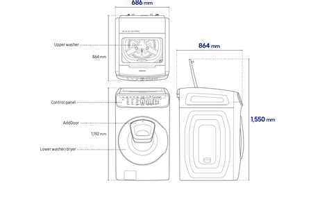 Image result for Samsung Washing Machine Dimensions