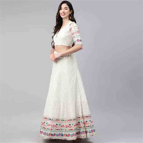 Embroidered Semi-Stitched Lehenga Choli With Dupptta
