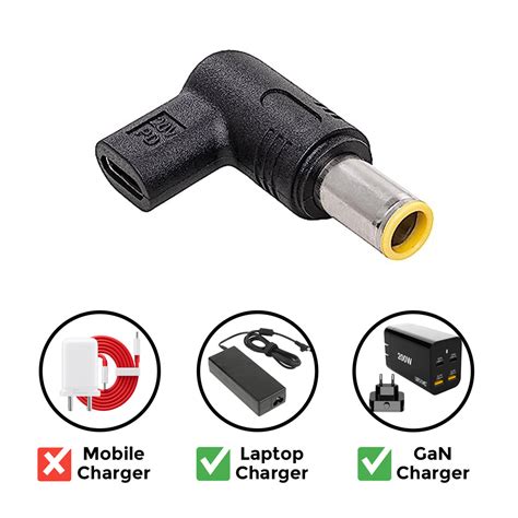 TECPHILE 100W Type C Female to Lenovo Laptop Adapter | Concept Kart