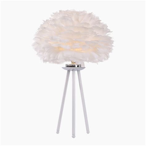 Tripod Goose Feather Floor and Table Lamp Set | VAXLAMP
