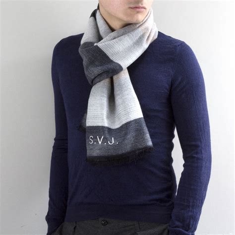 Personalised Men's Cashmere Blend Scarf By Studio Hop