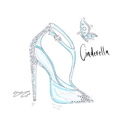 Cinderella on sale shoe drawing
