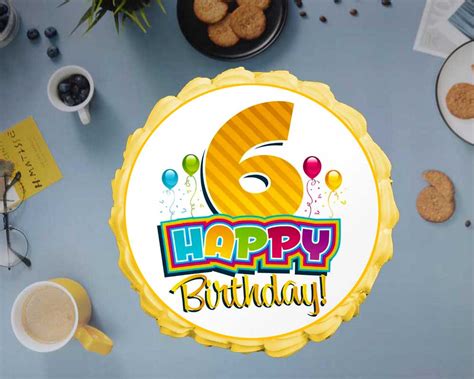 Sixth Birthday Celebration Cake – Bookmycake