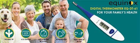Equinox EQ-DT-61 Digital Thermometer Flexi (White) : Amazon.in: Health ...