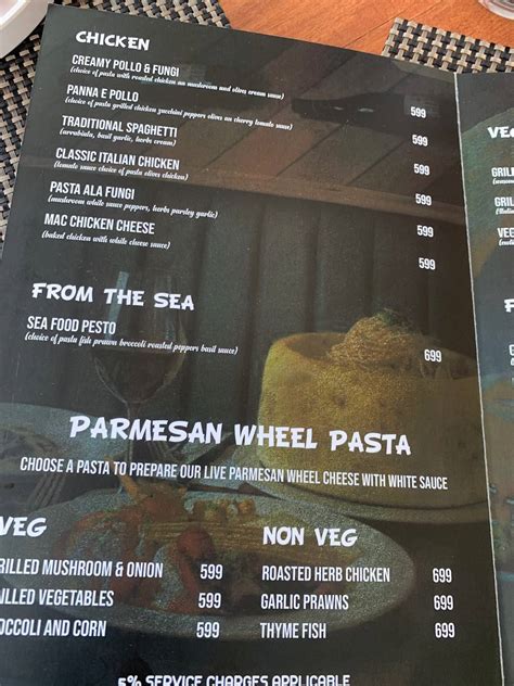 Menu at Igloos rooftop restaurant, Chennai