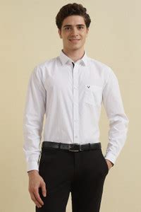 Allen Solly Men Solid Formal White Shirt - Buy Allen Solly Men Solid ...