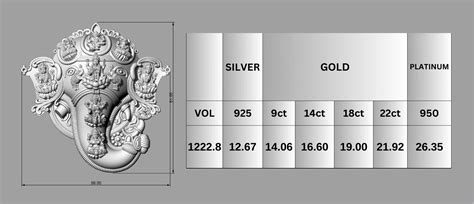 Elephant Design Laxmi Pendant 3D Model